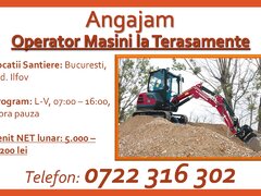 Operator masinist la terasamente